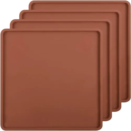 SFV Paquete de 4 bandejas deshidratadoras de silicona, 14 x 14 pulgadas, hojas deshidratadoras flexibles y duraderas para Excalibur, antiadherentes,