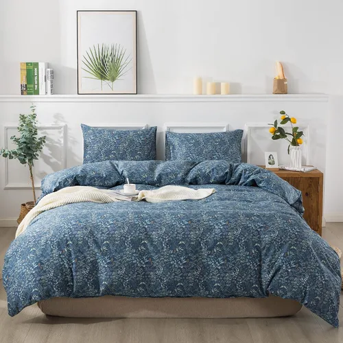 Miniatura 2 de HoneiLife Juegos de Fundas de Edredón Twin - Funda de Edredón Floral 100% Algodón, Juego de Ropa de Cama Transpirable de 2 Piezas con Cierre