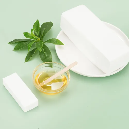 Miniatura 2 de 600 unidades de tiras de cera no tejidas, 2 tamaños de tiras de cera para depilación corporal y facial, papel para depilación, tiras de cera