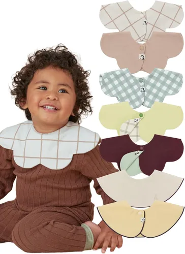 Miniatura 36 de Konny Baby Bib 3/5/7-Pack Set, 360 ° Rotate, Soft and Absorbent Drooling for Toddler Boys Girls Baby Essentials