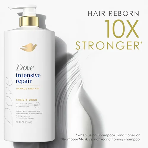 Miniatura 8 de Acondicionador Dove Reparación Intensa para Cabello Dañado con Tecnología de Cuidado de Bio-Proteína y Suero Amino 28 Fl Oz