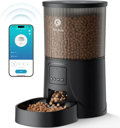 Miniatura 11 de PETULTRA Comedero automático para gatos con cámara: alimentador automático para mascotas WiFi 5G Alimentación cronometrada precisa con video HD
