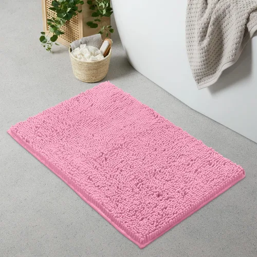 Miniatura 178 de LuxUrux Tapete de microfibra afelpada, de felpilla extrasuave, pelo largo de 1 pulgada, muy absorbente, para baño o ducha, lavar y secar a máquina