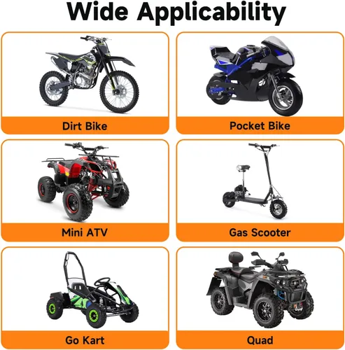 Miniatura 5 de FVRITO Pinza de freno de disco delantera con pastillas de freno compatible con SYX Moto 50cc Dirt Bike SSR X-Pro Mototec Coolster Apollo 47cc 49cc 2