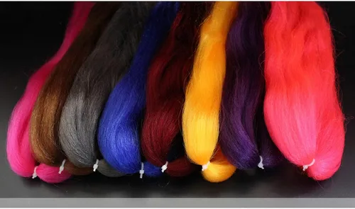 Miniatura 9 de Tigofly 16 Colores Fibra Sintética Grande Hank Super Pelo Mosca Atado Bucktail Jig Señuelo Hacer Materiales 16