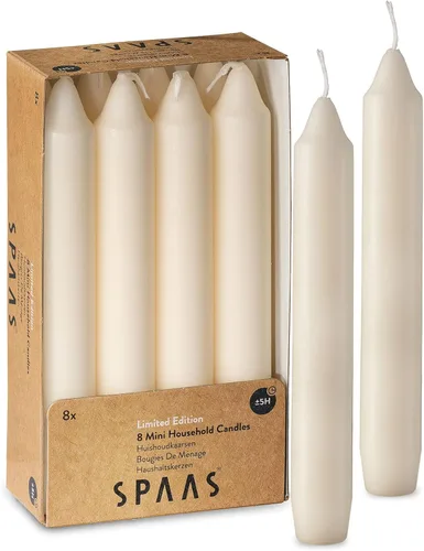 Miniatura 9 de Candelabros rectos negros – Paquete de 8 velas negras recubiertas de 6 pulgadas – Velas sin perfume de 5 horas de duración para Halloween