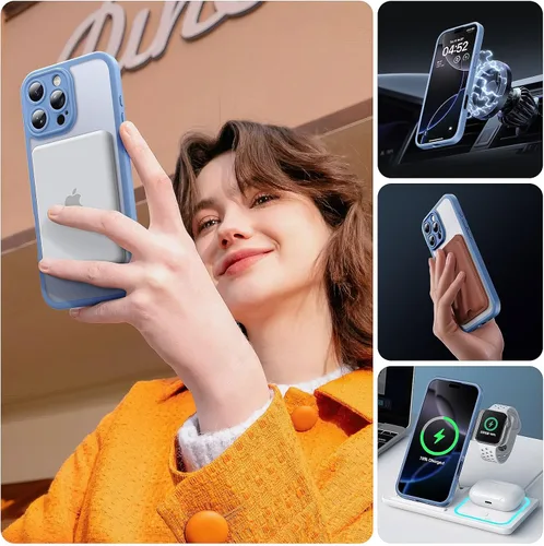 Miniatura 221 de TOCOL Funda para iPhone 11, compatible con Magsafe, protección completa de cámara, imanes integrados, protección contra caídas, funda translúcida