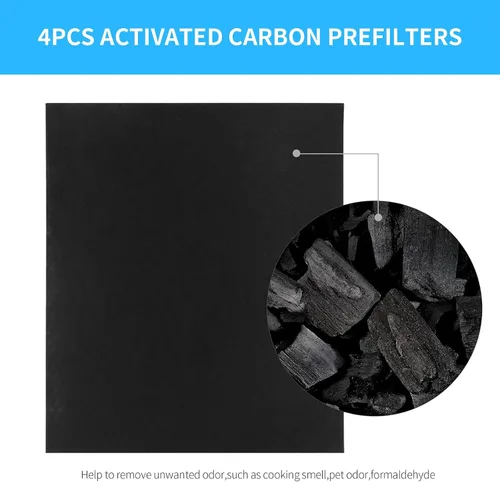 Miniatura 5 de Paquete de 2 filtros de repuesto AP-1512HH, compatibles con Coway AP-1512HH Mighty Purifier, parte # 3304899, con 4 filtros de carbono adicionales