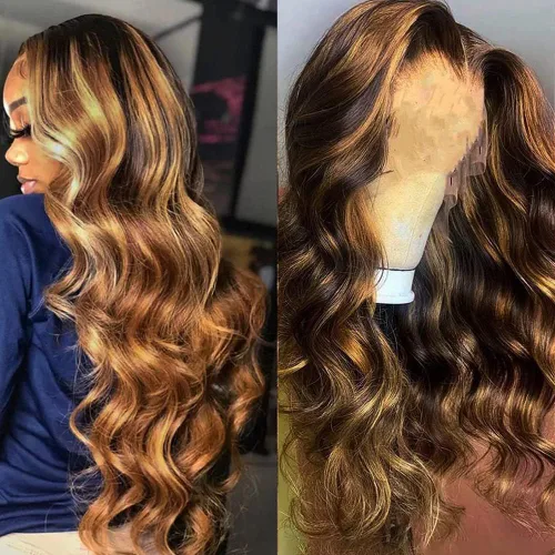 Miniatura 26 de SENSAIRUITE Peluca Rizada Ombré con Reflejos Rubio Miel Peluca con Diadema Cabello Humano 12 Pulgadas Onda Profunda Densidad 180% Pelucas