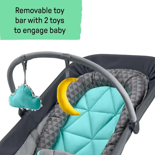 Miniatura 9 de Summer Infant 2-en-1 Mecedora y Silla Balancín Duo (Gris y Azul Agua) Mecedora y Balancín Conveniente y Portátil para Bebés Incluye Juguetes Suaves
