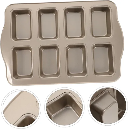 Miniatura 3 de MAGICLULU Mini molde para hornear pan, de acero al carbono, para hornear, molde de metal antiadherente para asar para cafeterías caseras