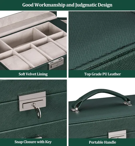 Miniatura 5 de ANWBROAD Jewelry Organizer Box for Women Jewelry Storage Case with Lock and Removable Drawers Keep All Your Jewelry Organized Jewelry box for