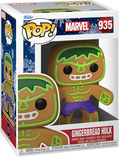 Funko POP Marvel: Gingerbread Hulk, multicolor, 4 pulgadas, 50660