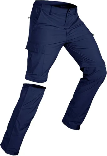 Wespornow Pantalones de senderismo convertibles para hombre, de secado rápido, ligeros, con cremallera, transpirables, para exteriores, pesca, safari