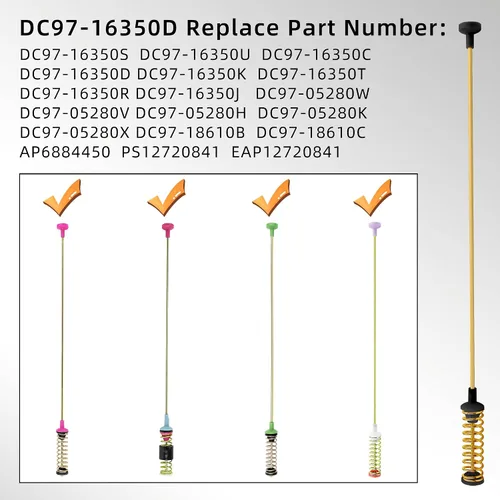 Miniatura 3 de Barra de suspensión DC68-03172B-03 DC97-16350D para lavadora de carga superior Samsung Reemplaza WA50R5400AV/US WA50R5200AW/US WA45N3050AW/A4