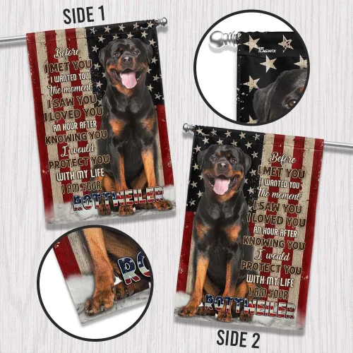 Miniatura 3 de Flags-I Am Your Rottweiler - Bandera de casa (29.5 x 39.5 pulgadas) - Banderas de jardín de poliéster de alta calidad, banderas decorativas