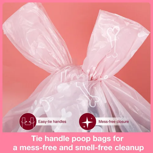 Miniatura 8 de Charmount 120 bolsas sin perfume para excremento de perro con asas, bolsa de basura extra gruesa de 16 x 8 pulgadas, a prueba de fugas y fácil