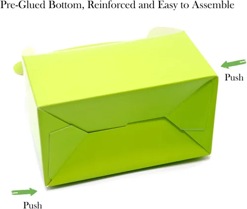 Miniatura 6 de Oletx 12 cajas de regalo verdes a dos aguas, caja pequeña de regalo de fiesta de 5.9 pulgadas, caja de golosinas, caja de dulces de galletas