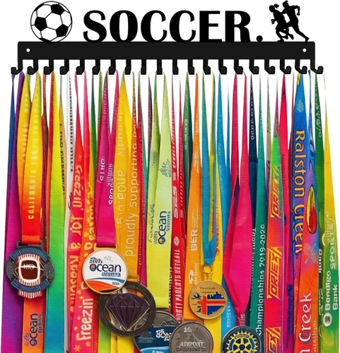 Miniatura 34 de Medal Hanger Display - She Believed She Could She Did - Personalized Medal Holder for Sport Race Runner Sturdy Steel Metal Plaque Over 63 Medals