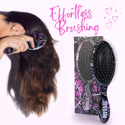 Miniatura 6 de ZEVGANI MuddyGirl - Cepillo desenredante de cerdas ultrasuaves para mujeres y niños, cepillo desenredante para cabello grueso, rizado, fino, largo