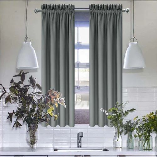 Miniatura 66 de Cortinas de cocina negras Ladity - 2 paneles de cortinas cortas opacas, 36 pulgadas, privacidad, niveles de café, cortinas de granja para ventana