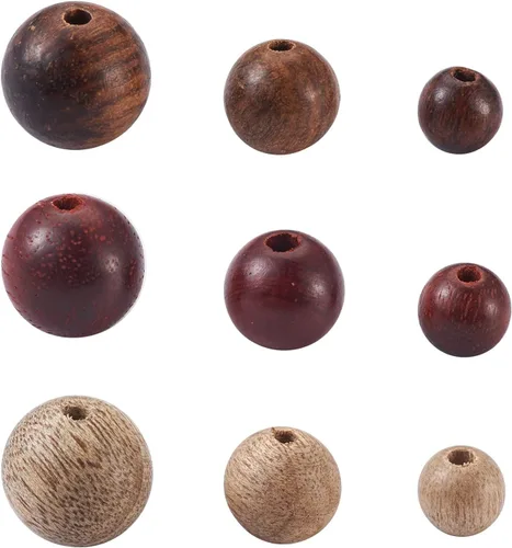 Miniatura 2 de Craftdady 240 cuentas redondas de madera natural de 0.236 pulgadas/0.315 pulgadas/0.394 pulgadas/0.394 pulgadas/0.394 pulgadas / 0.394 pulgadas