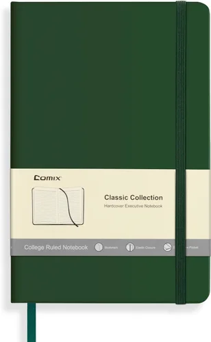 Miniatura 11 de Comix Cuaderno rayado para mujeres y hombres, cuadernos de diario para oficina, escuela, hogar, 240 páginas, 5.5 x 8.3 pulgadas, rayas Azul marino