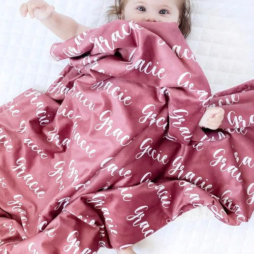 Yofair Se envía al día siguiente, manta de bebé personalizada con nombre, manta personalizada con palabras de letras, manta de franela de felpa