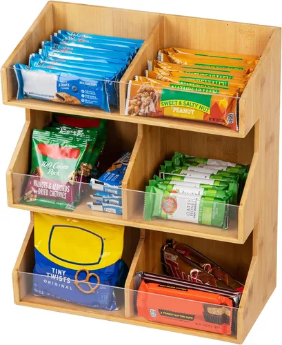 Miniatura 4 de Mind Reader Estación de condimentos de cápsulas de café, organizador de encimera, cocina, rayón de bambú, 13 pulgadas de largo x 6.25 pulgadas