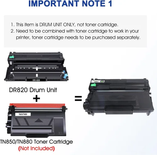 Miniatura 2 de Toner Bank Unidad de tambor de repuesto compatible para Brother DR820 DR-820 DR 820 Work para Brother HL-L6200DW MFC-L5850DW HLL6200DW MFC-L5900DW