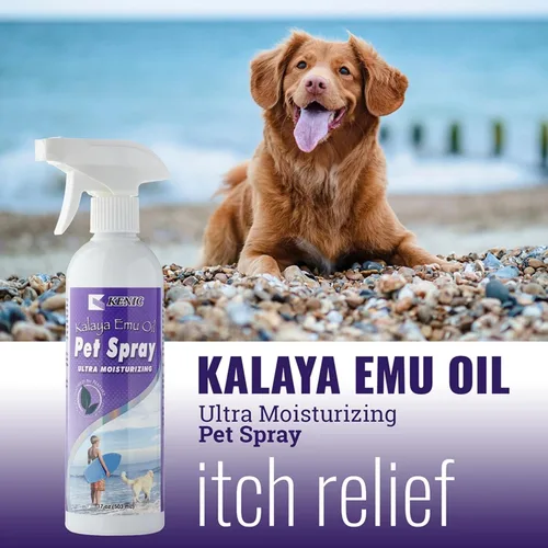 Miniatura 3 de Kenic Spray de Aceite de Emú para Perros y Gatos - Alivio de la Picazón en la Piel para Pelajes Secos e Irritados y Puntos Calientes - Fórmula