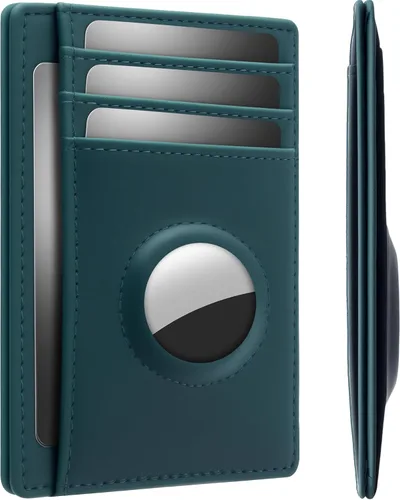 Hawanik - Soporte para localizador de cartera de cuero genuino, delgado minimalista, compatible con localizador Crazy Horse, cuero, versión