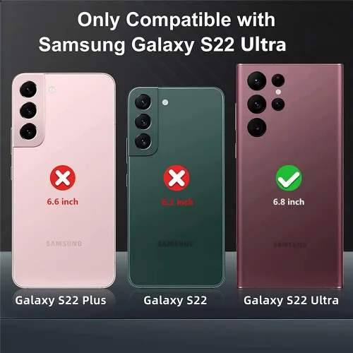 Miniatura 2 de Funda tipo cartera para Samsung Galaxy S22 Ultra 5G, piel sintética de alta calidad con diseño de mariposa en relieve, función atril, ranuras