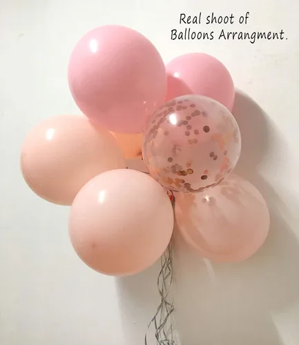 Miniatura 3 de Globos de confeti de oro rosa y rosa - 50 unidades, 12 pulgadas, para decoraciones de fiesta de cumpleaños