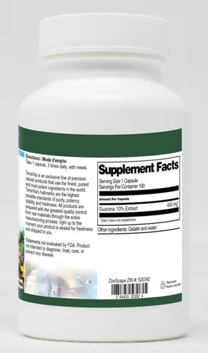 Miniatura 2 de Guaraná 10% - 450 mg (100 Cápsulas, ZIN: 520392)