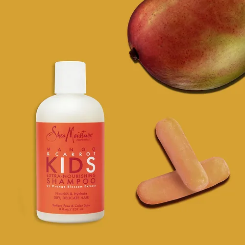 Miniatura 10 de SheaMoisture Champú extra nutritivo para el cuidado del cabello para niños Mango Zanahoria con manteca de karité 8 oz