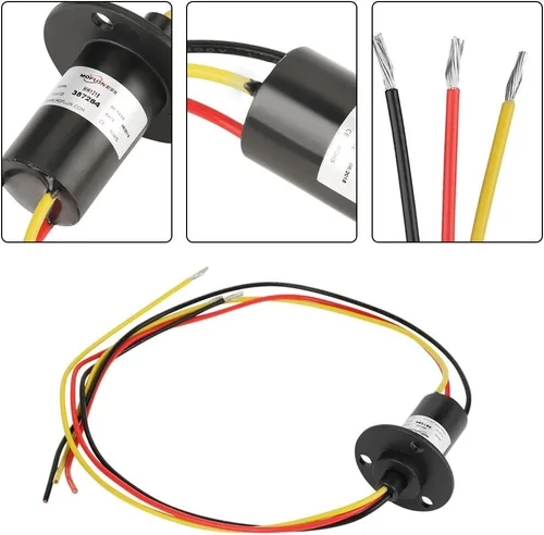 Miniatura 4 de Mini anillo colectando eléctrico para generador eólico 3-Wire 250RPM 600V Anillo colector de energía Anillo colector de turbina de viento Anillos