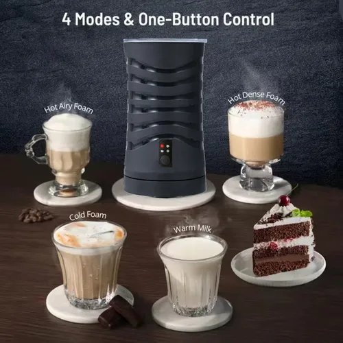 Miniatura 3 de Calentador de leche de espuma caliente y fría 4 en 1 con control de temperatura, espumadores de apagado automático para café, latte, capuchino