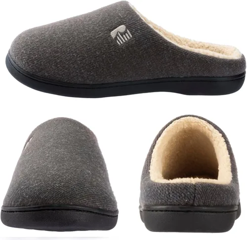 Miniatura 3 de RockDove Pantuflas tipo zueco con forro de sherpa para hombre