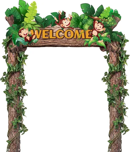 Miniatura 17 de Peryiter 3 piezas de decoración de fiesta temática de noche de La Habana, cartel de bienvenida para porche con cinta para campamento de verano