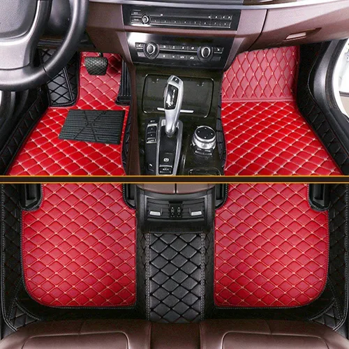 Miniatura 18 de Tapetes de piso de automóvil para el 99 % de los sedán, SUV deportivos, protección para todo tipo de clima, tapetes de cuero impermeables