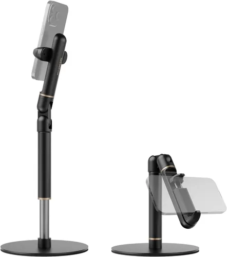 Miniatura 11 de NEEWER MT010 - Soporte de teléfono celular para escritorio, mesa de oficina ajustable, compatible con iPhone y Samsung para grabación de video
