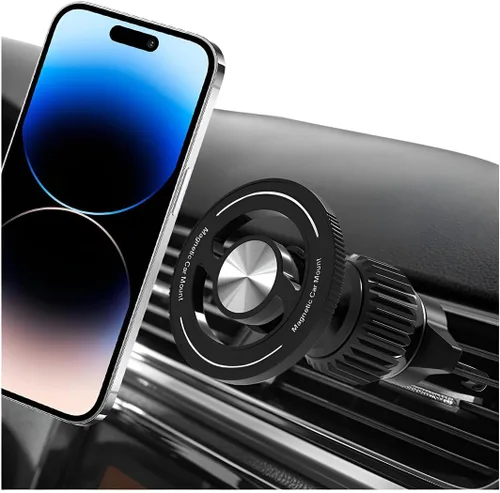 Miniatura 7 de Soporte magnético para teléfono de coche Sandfren, soporte ajustable de 360° manos libres para ventilación de vehículo con clip, soporte fuerte