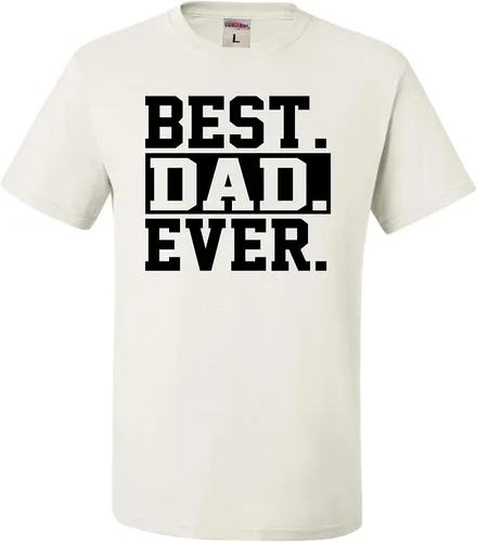 Miniatura 16 de Go All Out Camiseta de adulto para el día del padre con texto en inglés Best Dad Ever #1 Dad World's Greatest Dad
