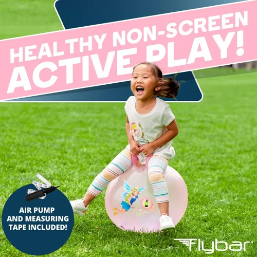 Miniatura 2 de Flybar - Bola saltarina para niños, pelota inflable con asa para jugar en interiores y exteriores, incluye bomba, juguete de pelota saltarina