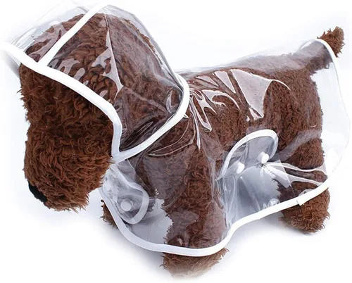 Miniatura 10 de Impermeable para mascotas, impermeable para perros pequeños, abrigo impermeable para cachorros, ropa impermeable transparente para perros pequeños