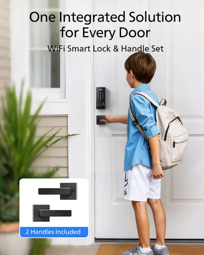 Miniatura 8 de Philips - Cerradura inteligente WiFi con manija, cerradura de puerta sin llave con reconocimiento de huellas dactilares y puente WiFi, cerraduras