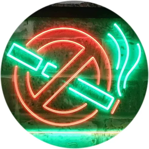 Miniatura 10 de ADVPRO No Smoking Non Smoke Warning Shop Restaurant Dual Color LED Neon Sign Blue & Red 12" x 8.5" st6s32-i3189-br