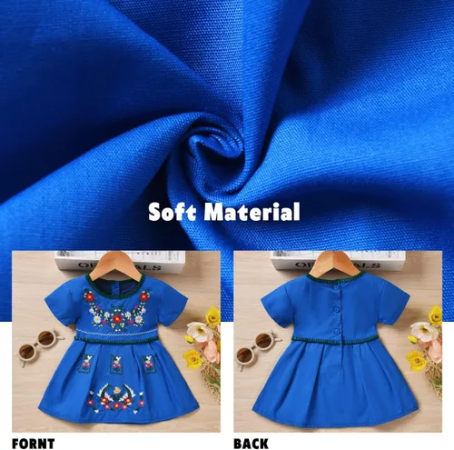 Miniatura 3 de Aalizzwell Vestido bordado de manga corta para bebé niña pequeña