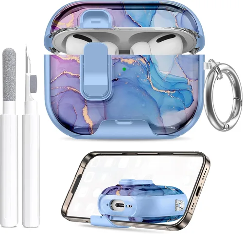 Miniatura 11 de Compatible Airpods 4 Case (2025) with Phone Stand & Cleaner Kit,Print Soft Silicone Lock Clip Apple AirPods 4th Generation Case, Airpod 4 Cover with